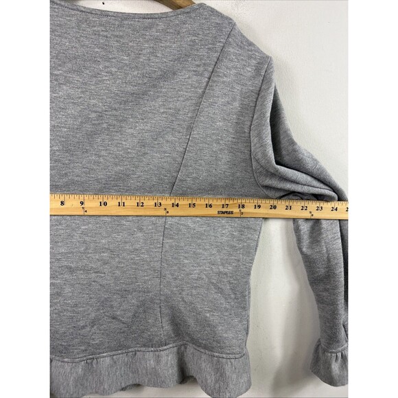 Samantha Dru Full Zip Ruffle Sleeve Sweatshirt Jacket Women's Medium - Picture 6 of 7